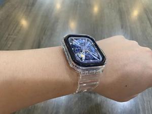 Ultra Series 10 Clear Case pour <span class=keywords><strong>Apple</strong></span> <span class=keywords><strong>Watch</strong></span> Band Strap <span class=keywords><strong>Bracelet</strong></span> 46mm 42mm Respirant <span class=keywords><strong>Transparent</strong></span> Sport <span class=keywords><strong>Watch</strong></span> Band pour Iwatch 10 - Product Image 4