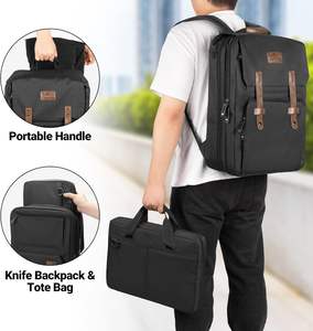 Bolsa Enrollable para Cuchillos de Chef de Lona Encerada Impermeable, Resistente, Portátil, Organizador de Herramientas de Chef, Bolsa de Almacenamiento de Cuchillos con Correa para el Hombro, Muestra Gratis - Product Image 4