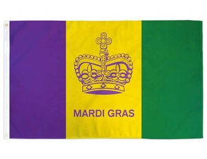 Bandera de Mardi Gras, decoración de vacaciones, banderín de fiesta, gran oferta, 3x5 - Product Image 1