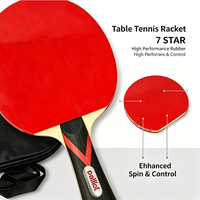 Raquette de ping-pong professionnelle 7 étoiles, bonne vitesse de rotation et contrôle pour joueur adulte avancé, entraînement et compétition de tennis de table en salle