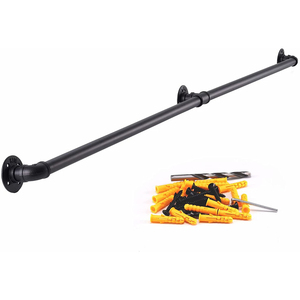 Tay Vịn Cầu Thang Nhà Văn Phòng Hiện Đại Gắn Tường Ánh Kim Đồng Rèn Sắt Tay Vịn Ống Thép Cầu Thang Tay Vịn Ống Lan Can - Product Image 1