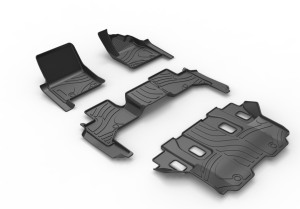 Alfombrillas de Coche Personalizadas de TPE para Toyota Land Cruiser 300 LC300 RHD 2021-2025, Juego Completo, 100% Impermeables, Fáciles de Limpiar - Product Image 2