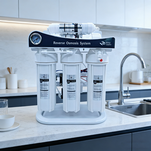 Système de filtration par osmose inverse pour maison, bureau, hôtel, 5 étapes avec compteur, cadre en acier inoxydable, filtration 5 étapes - Product Image 2