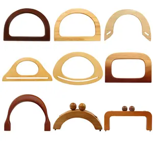 Deepeel-asas de madera MHD041 para bolso, accesorios de cadena, múltiples estilos, bolsos de mano, monedero, Marco, cierre de beso, Asa