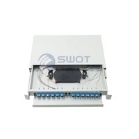 Wanbao 12 Port Outdoor FTTH Fiber Optic Patch Panel 19 Inch Sliding Type Cabinet