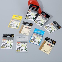 Sachet plastique OPP transparent auto-adhésif à chargement par le haut avec carte arrière en papier pour leurres de pêche, jigheads et hameçons