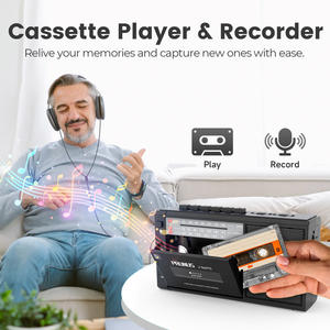 Lecteur de cassettes Boombox solaire/batterie rechargeable/lampe torche, radio portable, enregistreur de cassettes sans fil, lecteur de cassettes radio - Product Image 4