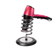 Support de sèche-cheveux en acrylique à ressort, base lestée en ABS effet ciment brossé, anti-basculement, pour salon