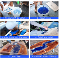 Résine époxy liquide transparente à double composant, 2:1, ultra-claire, sans bulles, pour le travail du bois et l'artisanat