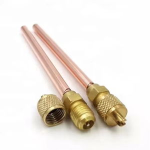 Vanne d'accès manuelle en cuivre 1/4 pour climatiseur, outil de réparation d'appareils électroménagers en laiton pour la réfrigération et le chargement de climatisation - Product Image 2