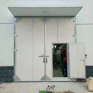 Porte battante industrielle de style professionnel, fabriquée en usine, volet en acier pour entrepôt extérieur, fabrication manuelle, vente en gros Chine - Product Image 5