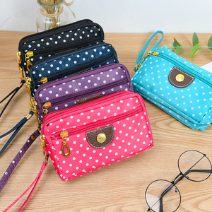 Cartera de nailon para mujer, monedero de gran capacidad de 7 pulgadas con cremallera, portátil, para uso diario - Product Image 3