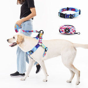 Sovan <strong>Dog</strong> Collar Leash Set Adjustable Lightweight Eco-Friendly Textile Pet Harness Fashion Comfortable No Pull Leash Small - Product Image 6