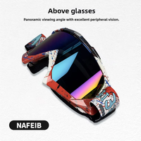 Lunettes de cyclisme sans monture Full Frame PC pour moto et ski, coupe-vent, respirantes, protection UV, certifiées CE, utilisation jour/nuit