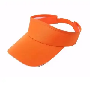 Geniş ağız sunproof yaz visor özel logo açık spor güneş şapkaları düz renk polyester güneşlik