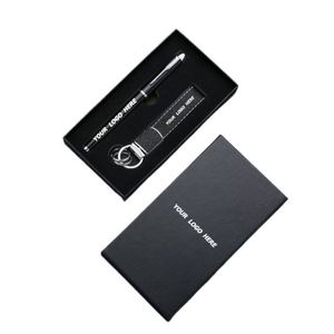Premium Pen & Keychain <b>Gift</b> <b>Set</b> - Branded Corporate <b>Gifts</b> for Employee Appreciation & Client Events - Product Image 1
