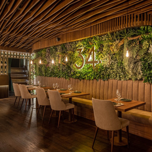 Ensemble de meubles de restaurant de style italien, table en contreplaqué avec chaises en velours, meubles de restaurant pour restaurant occidental, café - Product Image 4