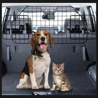 Barrière de sécurité réglable pour dorée de chien, Large, en maille fer, barrière de protection, pour coffre de voiture, largeur de 90.5 à 113cm