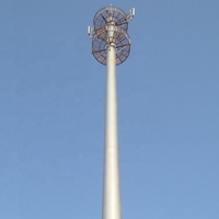 Mât d'antenne télécom monopode de haute qualité pour communication GSM, tour de communication en acier Q235/Q345, hauteur 10-50m, durée de vie 30 ans, produit phare