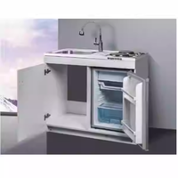 Cuisine extérieure multifonctionnelle Kingoda la plus vendue avec évier et réfrigérateur tout-en-un, compacte, portable, en acier inoxydable