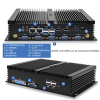 Mini PC Industrial Sin Ventilador Intel Core I7-8550U 2*DDR4 64GB RAM Máxima 6*COM RS232/485 2*LAN Gigabit Ethernet Pantalla Triple 4K