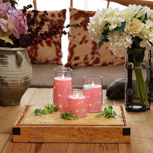 Bougies Tasse à Led <span class=keywords><strong>Rose</strong></span> <span class=keywords><strong>Clair</strong></span> en Plastique 3D <span class=keywords><strong>Bougie</strong></span> Décorative Sans Flamme Mobile de Mariage avec Guirlande Lumineuse - Product Image 5