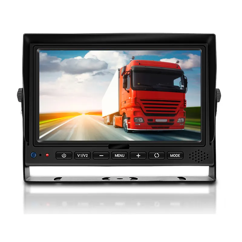 TFT LCD Warna Layar Tampilan Mobil dengan U Berbentuk Bracket 2 Saluran Pandangan Monitor Belakang Mobil