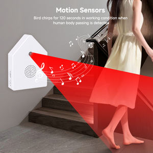 Yun moderno uccello Music Box rumore bianco degli uccelli cinguettio interno/esterno del canto degli uccelli casa per gli amanti degli uccelli in plastica materiale di legno pulsante - Product Image 5