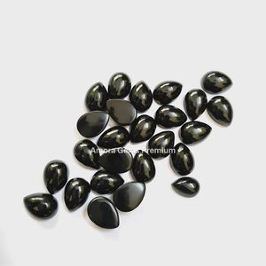 Piedras preciosas sueltas de pera calibradas con ónix negro elegante para hacer joyas, anillos personalizados, pendientes, colgantes y distintivos - Product Image 2