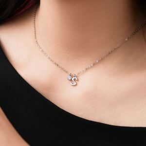 Dylam Cute Letter <b>Initial</b> Alphabet -S- <b>Pendant</b> Necklace for Women As Birthday Gifts Non Tarnish 5A Zirconia Jewelry - Product Image 5