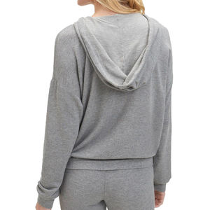 Sweat à capuche zippé pour femme, style décontracté, coupe slim, couleur unie, faible MOQ, personnalisable, idéal pour le sport et le streetwear - Product Image 4