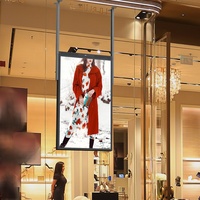 EKAA 55 Inci 3000/4000 Nits Layar LCD Digital Signage Dua Sisi untuk Jendela Toko, Terbaca di Bawah Sinar Matahari, Tanpa Kipas