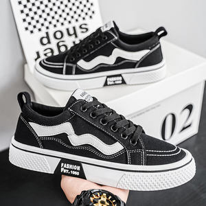 Nuevas zapatillas de deporte de primavera para hombre, zapatos informales de moda con cordones, zapatos de lona para hombre - Product Image 1