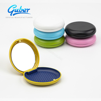 Boîte de rangement pour prothèses dentaires Guber Dental multi-usages en plastique, avec miroir pour l'hygiène buccale