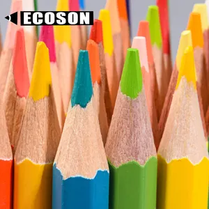 Custom Logo Kids Coloring Pencil Set High Quality Natural Wood Colored Pencils
