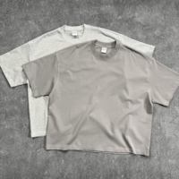 Boxy 275GSM 100% pur coton lourd personnalisé Streetwear court recadrée unisexe surdimensionné t-shirt