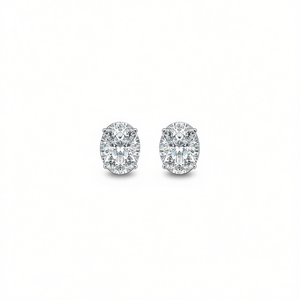 Orecchini a lobo Tiffany & Co. con diamanti, in oro bianco, taglio brillante rotondo, montatura a griffe, gioielli classici da donna per matrimonio - Product Image 1