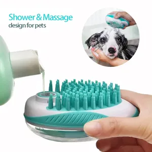 RTS – brosse de bain pour chien et chat 2 en 1, peigne de Massage SPA pour animaux de compagnie, en Silicone souple, douche pour animaux de compagnie, poils, toilettage, outil de nettoyage pour chien