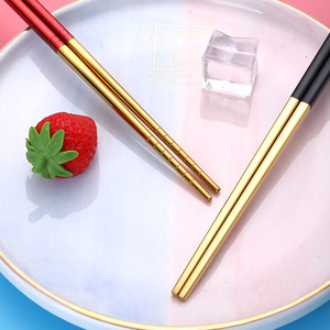 ตะเกียบกลมกันลื่นเหล็ก 304 ชิ้น ชุดอาหารโปรตุเกสสำหรับใช้ในบ้าน ร้านอาหาร และแผงลอย - Product Image 3