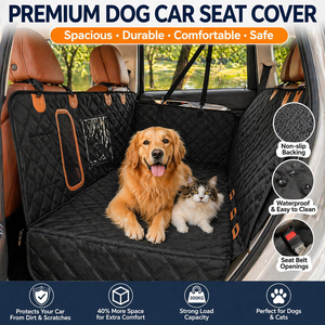 Housse de siège auto pliable en tissu Oxford anti-rayures <span class=keywords><strong>pour</strong></span> animaux de compagnie, housse de siège arrière pratique <span class=keywords><strong>pour</strong></span> chiens - Product Image 1