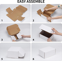 Boîte d'expédition personnalisée en carton ondulé recyclé, boîte cadeau pliable en papier avec logo personnalisé pour vêtements et produits de beauté