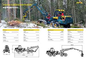 Cosechadora Forestal XUVOL 8WD con Cabina Giratoria y Autonivelante, Motor de 250KW, Neumáticos de Goma, Cosechadora Forestal de 600HP con Ruedas - Product Image 4