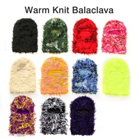 Cagoule d'hiver personnalisée en tricot chaud et duveteux, coupe-vent, masque facial unisexe multicolore, mode, pour activités de plein air et ski, 100% polyvalente