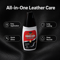 Hei Niu - Betún para Zapatos con Acabado Mate Esmerilado de 75 ml, Color Negro Toro, Líquido Nutritivo para Cuero, Antihuellas, Fácil de Limpiar, para Hombre/Mujer