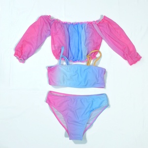 Conjunto de Bikini de <span class=keywords><strong>3</strong></span> Piezas Personalizado con Estampado, Traje de Baño, Ropa de Playa, Moda Femenina, Traje de Baño de Manga Larga, Bikinis y Ropa de Playa - Product Image 2