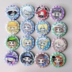 Badge rond en étain de 58 mm, emballé individuellement, marchandise Identity V, petite fille, réfléchissant, double flash - Product Image 1