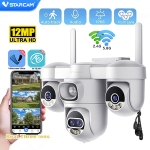 Cámara <span class=keywords><strong>de</strong></span> <span class=keywords><strong>Seguridad</strong></span> Inteligente con IA CS623ZS <span class=keywords><strong>para</strong></span> Exteriores, 4 Lentes PTZ, Lente Dual Fija y Lente Dual con Zoom, WiFi, IP, CCTV, <span class=keywords><strong>para</strong></span> Protección del Hogar y <span class=keywords><strong>Negocios</strong></span> - Product Image 1