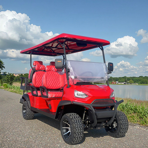Vendita calda 6 posti <span class=keywords><strong>Golf</strong></span> Cart elettrico fuoristrada. Camping Vehicle Outdoor. City Station Wagon. Dotato di sedile ribaltabile a motore da 7.5KW - Product Image 1