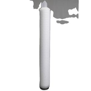 単層PVDFプリーツフィルターカートリッジ 1.0μm 30インチ シリコンOリング 226フィンエンドキャップ - Product Image 2