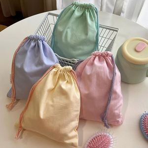 Accept Custom Order Recyclable Cotton Jewelry Packaging Pouch Colorful 100%Organic Cotton <b>Bags</b> with Double <b>Strings</b> - Product Image 2